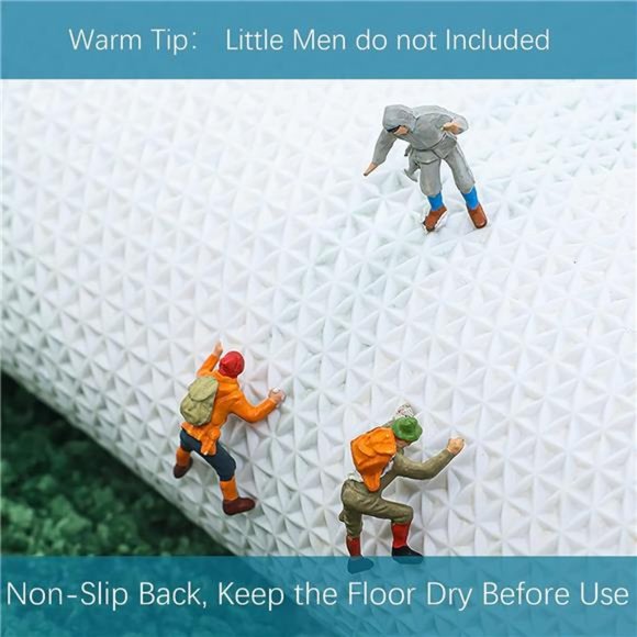 Bathroom Rugs - Green Bath Rug Non Slip Back Water Absorbent Leaves Plush - Picture 3 of 6